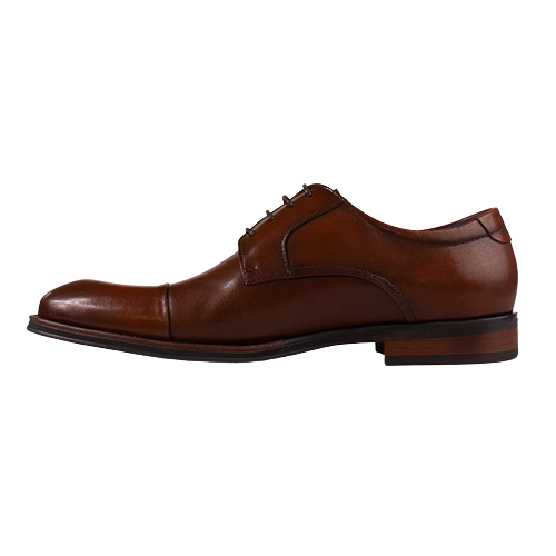 Escape Mans Toe Cap Dressy Shoe - Tabasko - Brandy