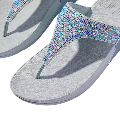 Fit Flop Ladies Crystal Toe Post Sandals - Lulu - Quiet Blue