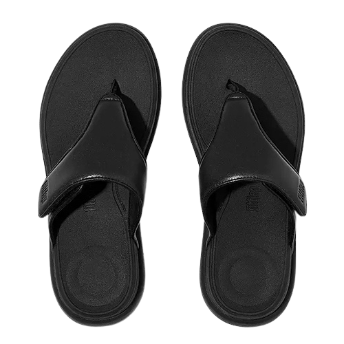 Fitflop Ladies Toe-Post Sandals - F Mode Go - Black