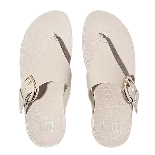 Fitflop Leather Toe-Post Sandals - Lulu - Beige