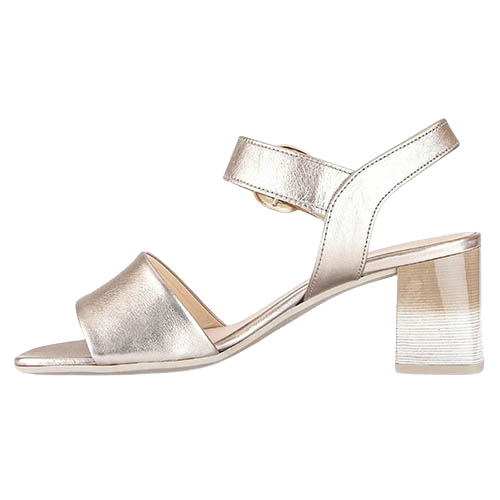 Gabor Block Heeled Sandals - 41.700.62 - Pewter Gold