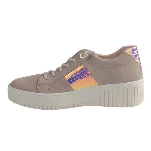 Gabor Ladies Wedge Trainers - 43.232.12 - Taupe Nubuck