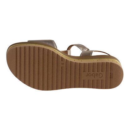 Gabor Ladies Wedge Sandals - 44.562.62 - Gold