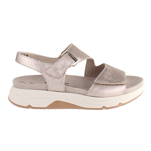 Gabor Rolling Soft Ladies Wedge Sandals Gold - Main Image