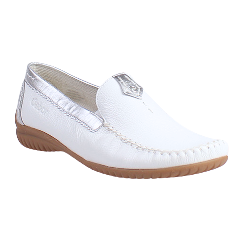 Gabor Ladies Leather Moccasins - 66.090.50 - White