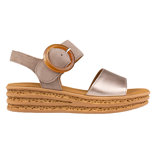 Gabor Wedge Sandals - 84.550.62 - Gold/beige