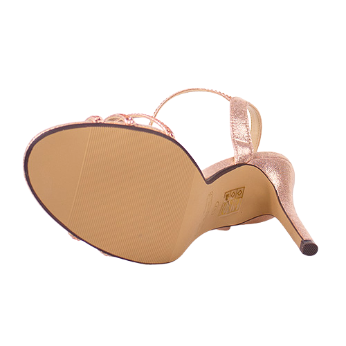 Glamour Dressy Heeled Sandals - Alanis - Rose Gold