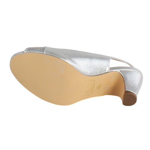 Glamour Sling Back Peep Toes - Bern - Silver