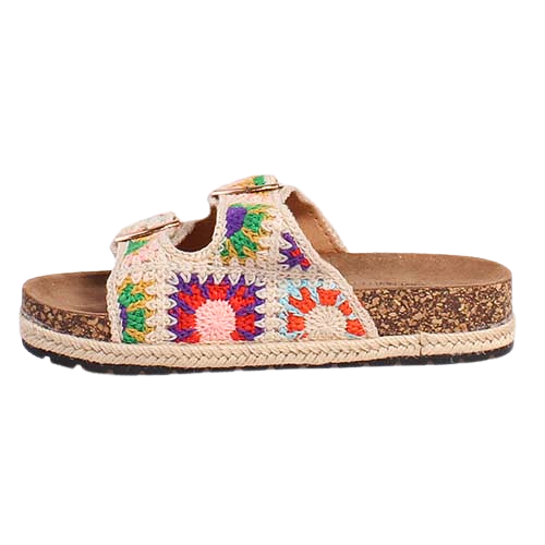 Heavenly Feet Ladies Sliders - Hyde - Beige