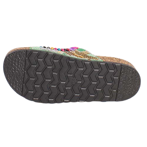 Heavenly Feet Ladies Sliders - Jess - Green