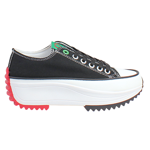 Heavenly Feet Ladies Platform Trainers - Strata - Black