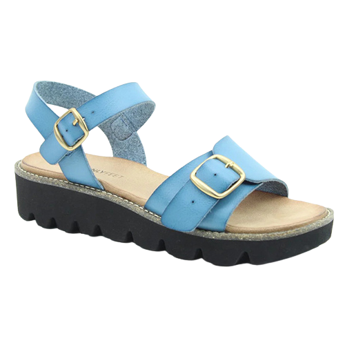 Heavenly Feet Ladies Sandal-Trudy -Blue