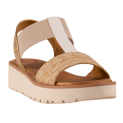 Heavenly Feet Ladies Sandals - Mika - Beige/White