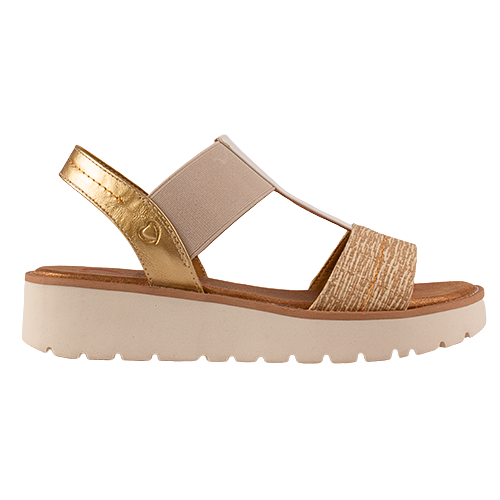 Heavenly Feet Ladies Sandals - Mika - Beige/White
