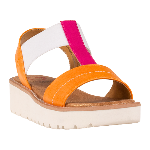 Heavenly Feet Ladies Sandals - Mika - Orange/pink