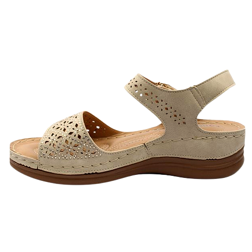 Heavenly Feet Ladies Sandals - Pamela - Beige