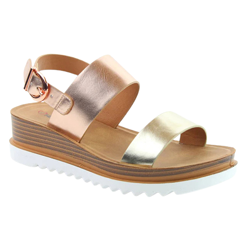 Heavenly Feet Sandals - Pecan - Rose Gold