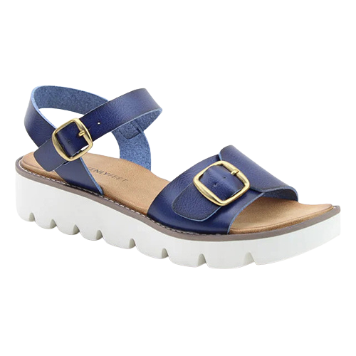 Heavenly Feet Chunky Sandals - Trudy - Navy