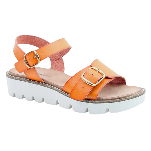 Heavenly Feet Chunky Sandals - Trudy - Orange