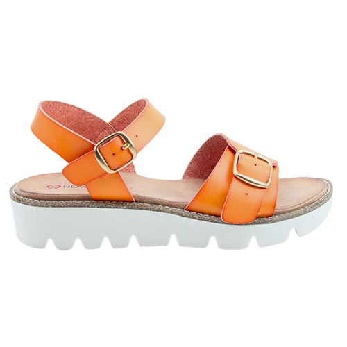 Heavenly Feet Chunky Sandals - Trudy - Orange