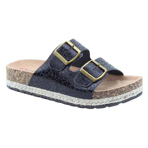Heavenly Feet Ladies Sliders- Alexis - Black