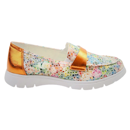 Heavenly Feet Loafers - Bourne - Beige Floral