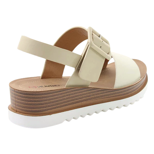 Heavenly Feet Wedge Sandals - Pistachio - Nude/stone