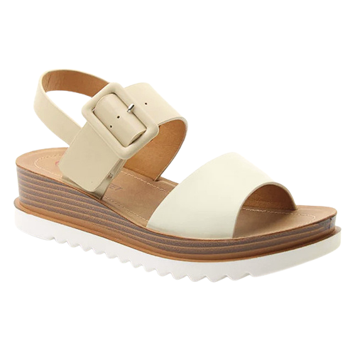 Heavenly Feet Wedge Sandals - Pistachio - Nude/stone