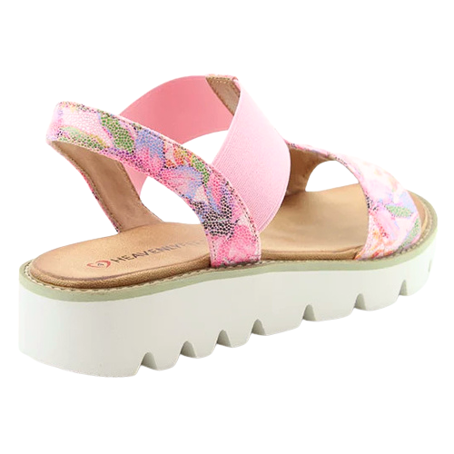 Heavenly Feet Wedge Sandals - Ritz - Pink Floral