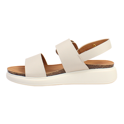 Heavenly Feet Ladies Wedge Sandals - Bernie - Stone