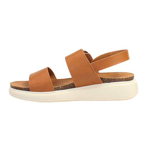 Heavenly Feet Ladies Wedge Sandals - Bernie - Tan