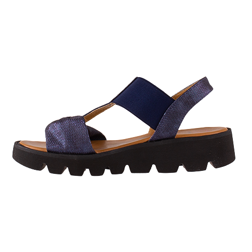 Heavenly Feet Shimmer Ladies Sandals - Accord - Navy