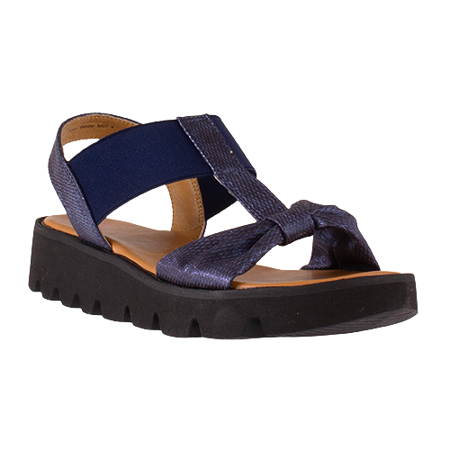 Heavenly Feet Shimmer Ladies Sandals - Accord - Navy