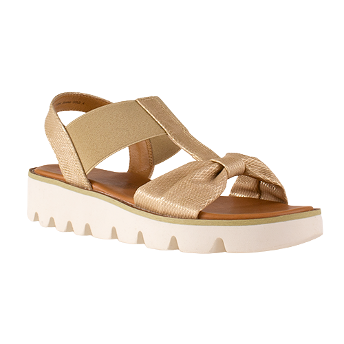Heavenly Feet Shimmer Lds Sandals - Accord - Gold