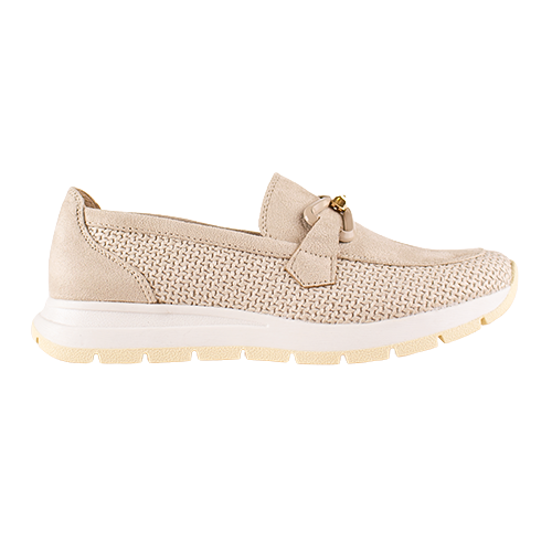 Heavenly Feet Wedge Loafers - Ciara - Beige