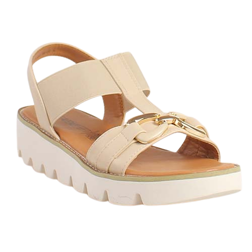 Heavenly Feet Wedge Sandals - Lulu 2 - Beige