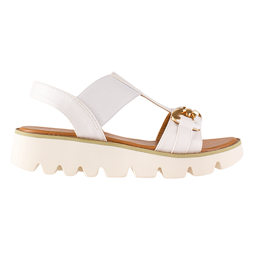 Heavenly Feet Wedge Sandals - Lulu 2 - White