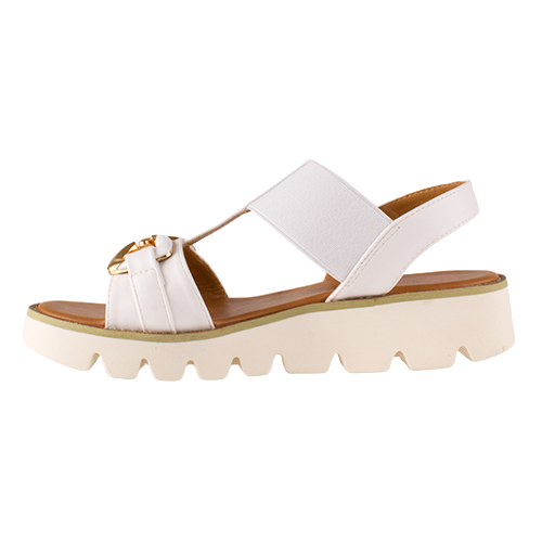 Heavenly Feet Wedge Sandals - Lulu 2 - White