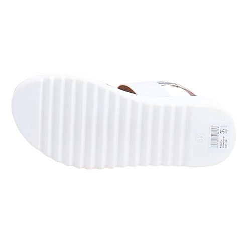 Heavenly Feet Wedge Sandals - Pistachio - White / Silver