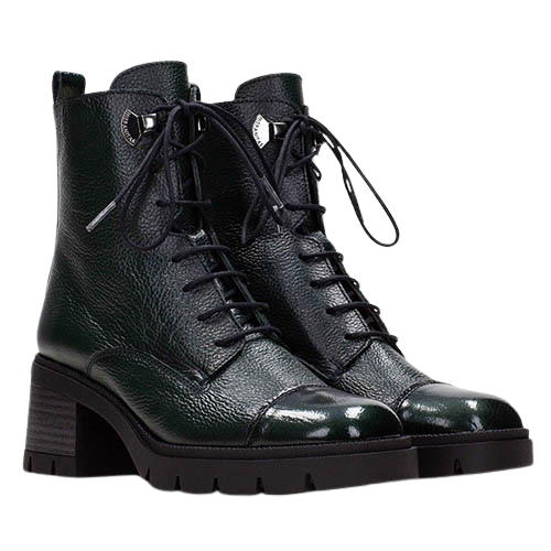 Hispanitas Block Heeled Ankle Boots - HI243605 - Green