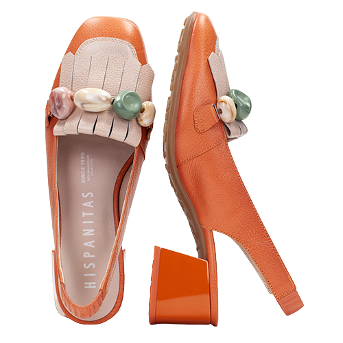 Hispanitas Ladies Sling Back Heels - HV253945 - Coral