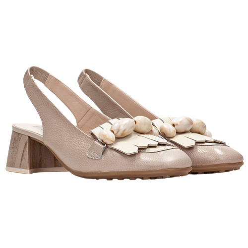 Hispanitas Ladies Sling Back Heels - HV253945 - Taupe