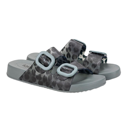 Igor Ladies Sliders - Habana Brillo S10336 - Green Leopard
