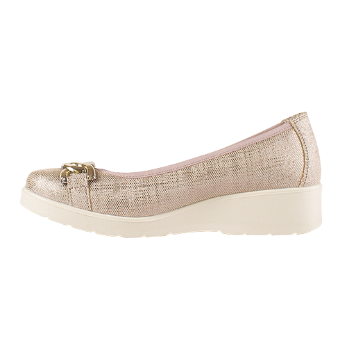 Imac Ladies Extra Wide Wedge Pumps - 105321 - Gold
