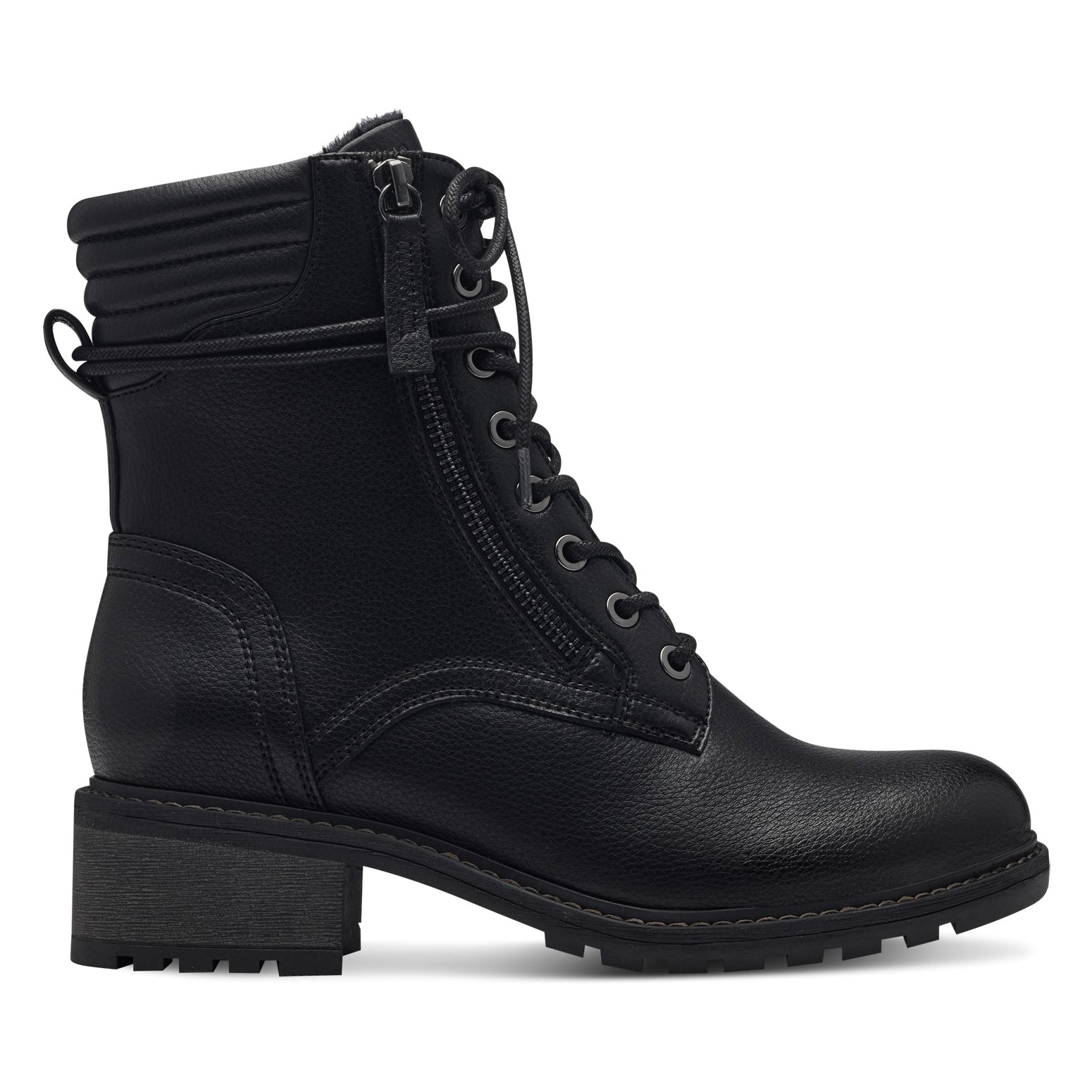 Jana Dames Lace Boot Heel 8-25263-43 Enkellaarsjes, Taupe Black, 37 EU Breed