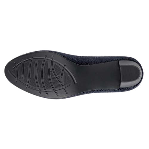 Jana Block Heeled Pumps- 22476-42 - Navy
