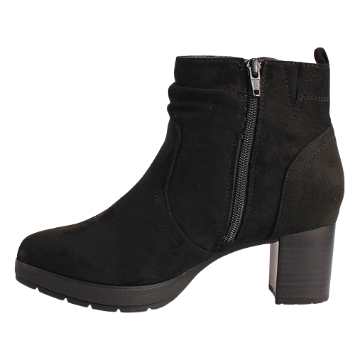 Jana Block Heeled Ankle Boots - 26378-43 - Black