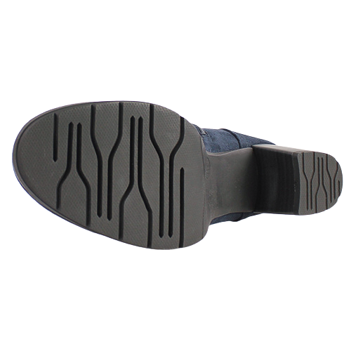 Jana Block Heeled Ankle Boots - 26378-43 - Navy