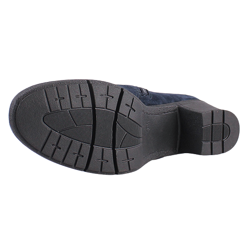 Jana Block Heeled Ankle Boots - 26489-43 - Navy