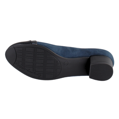 Jana Block Heeled Pumps - 22366-41 - Navy